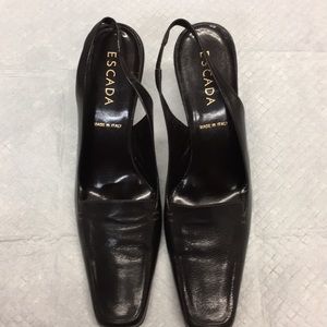 Escada brown leather shoe